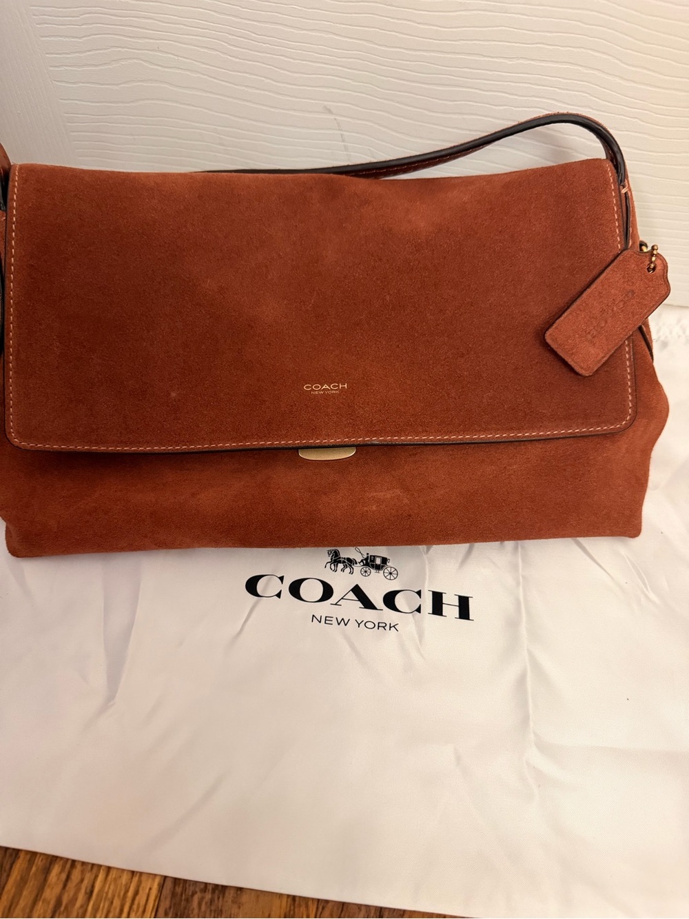 Coach Chelsea Suede Shoulder Bag in Clay